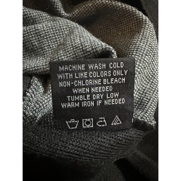 Studio By Omega Vintage Pullover Sweater Black & Gray Argyle 1/4 Zip Men’s L - Picture 7 of 8